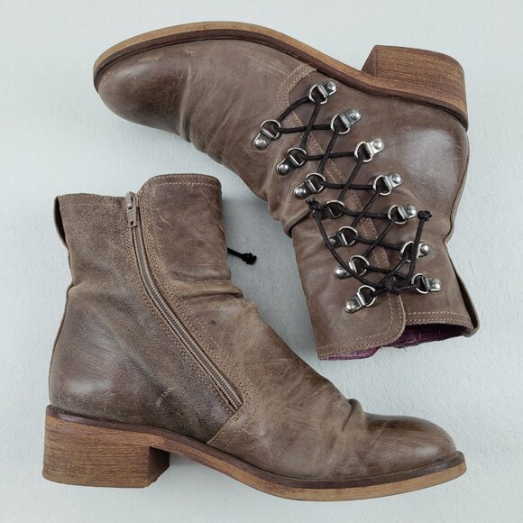Mala Vita MTNG Agatha Boot Womens 8.5-9 39 Brown Sundance Boho Moto Ankle Spain - Picture 7 of 14